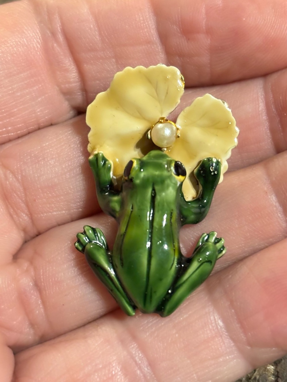 Original by Robert frog & Lily pad brooch